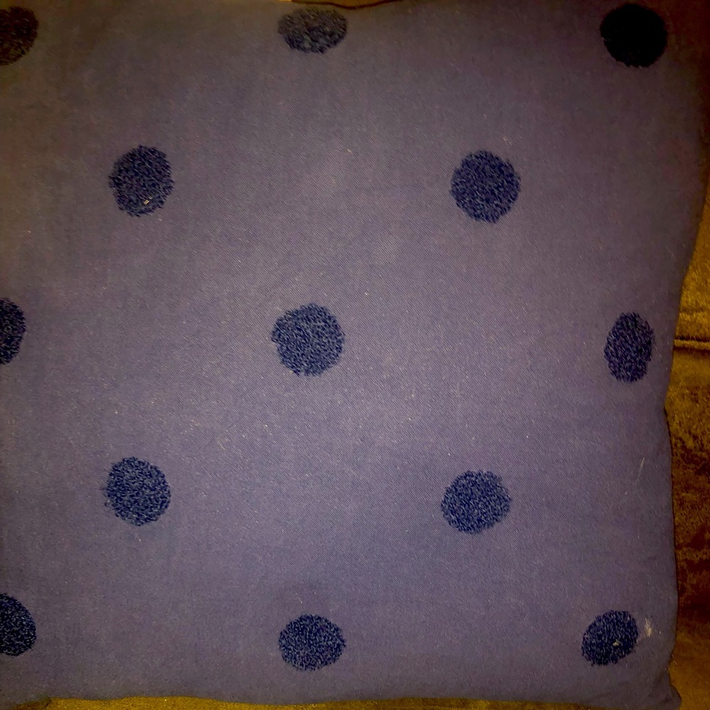Blue throw pillow